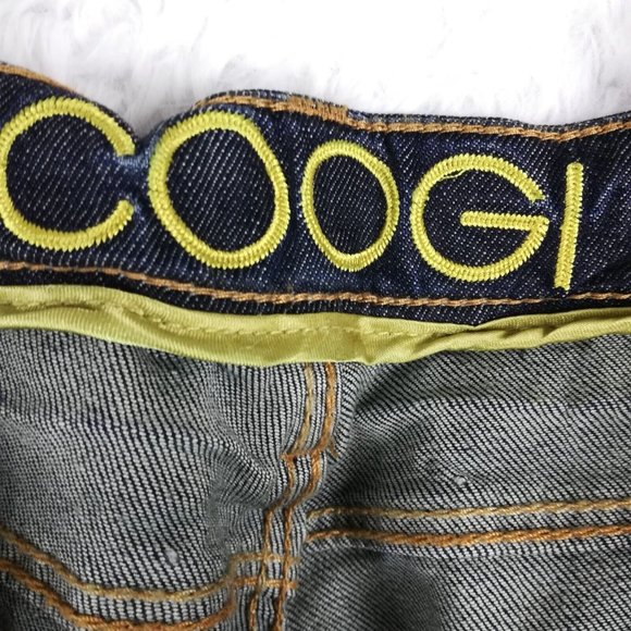 Coogi Womens Jeans Straight Leg Blue Denim Embroidered Jeweled Distressed 8 - Picture 14 of 16